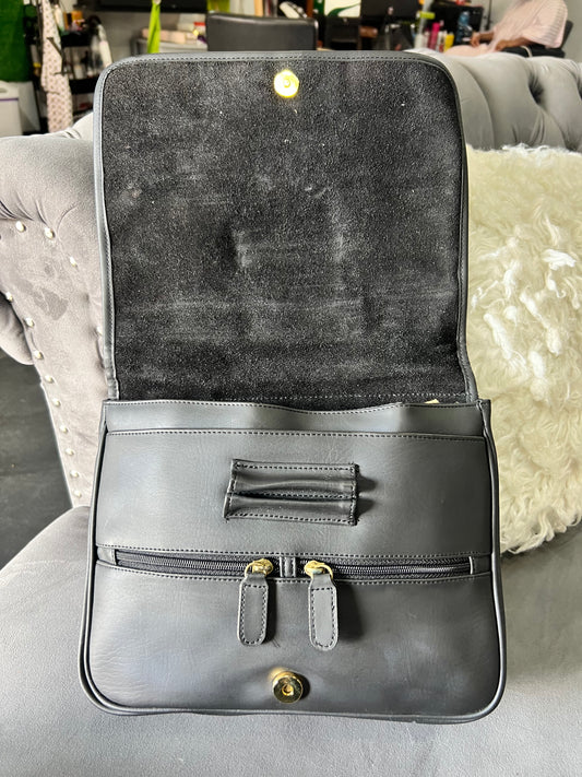 BLACK DOUBLE SIDED MESSENGER