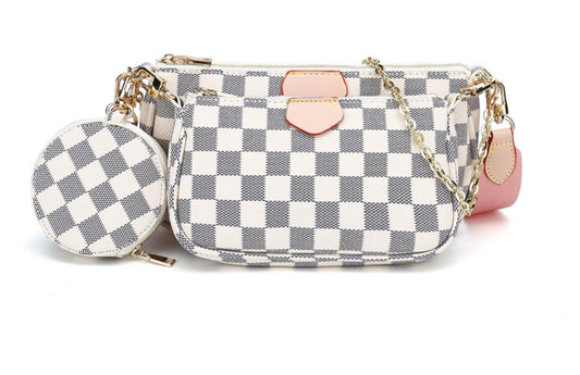 3 pc White Crossbody